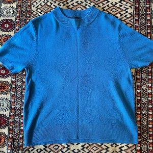 Blue turtleneck tee